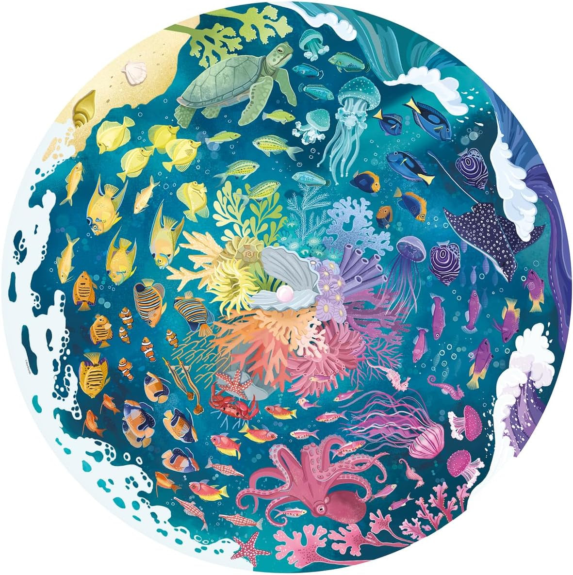 Ravensburger Puzzel 17170 Cirkel van kleuren - Oceaan & Onderzeeër Puzzel 500 stukjes Puzzel Naty Shop Single