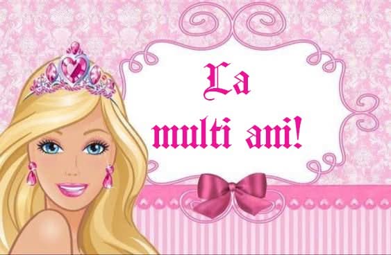Eetbare suikerdecoratie, Barbie - "Gefeliciteerd met je verjaardag!" Nati-winkel