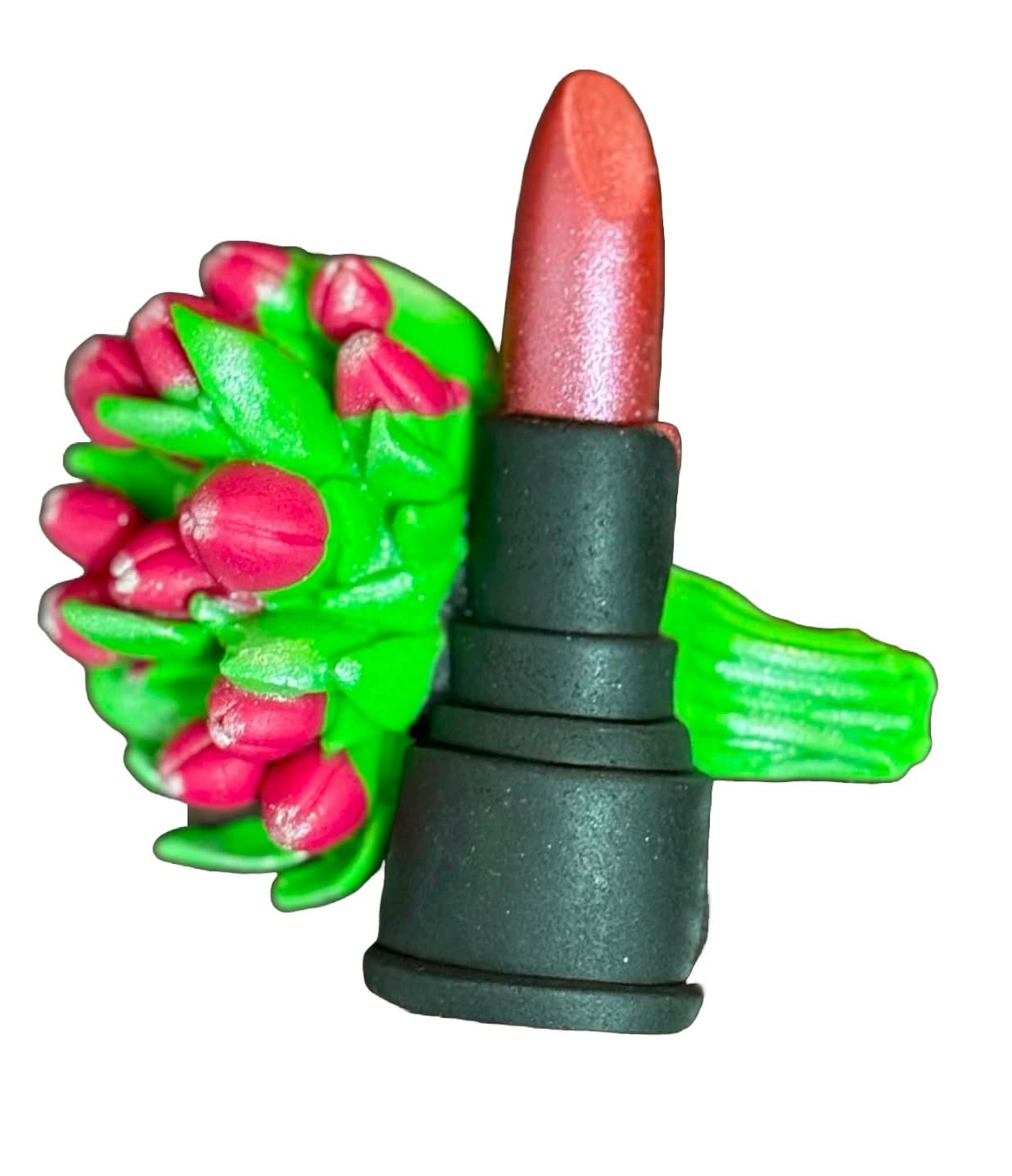 Eetbare suikerdecoratie, Boeket tulpen en lippenstift Decoraties van Sugar Paste Nati Shop