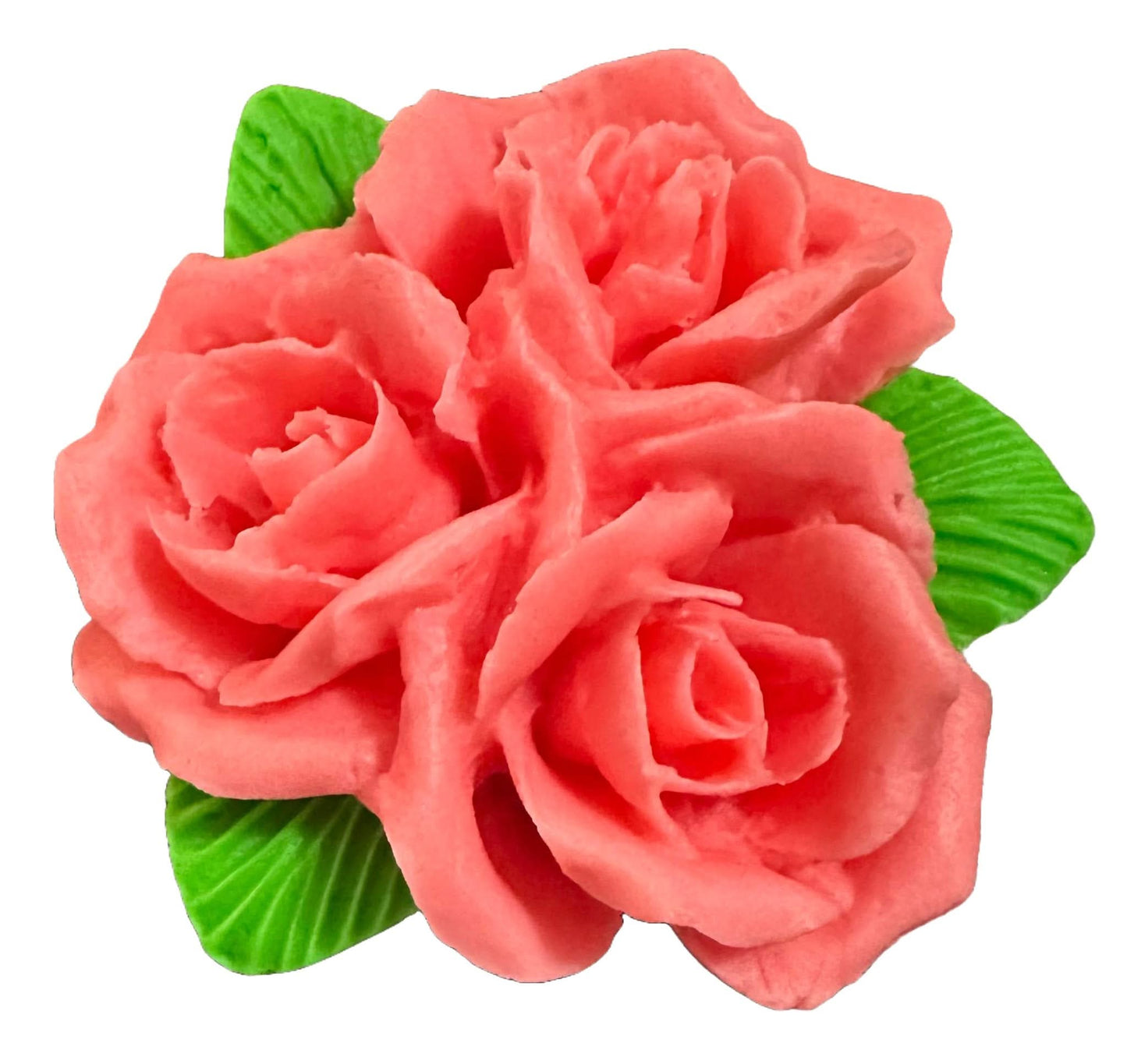 Eetbare suikerdecoratie, Boeket roze rozen Decoraties van Sugar Paste Nati Shop