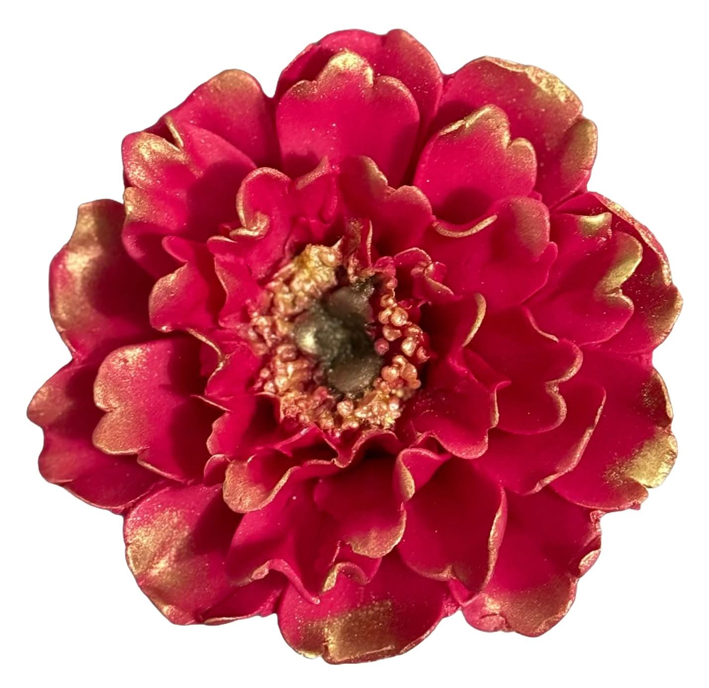 Eetbare suikerdecoratie, Fuchsia pioendecoraties van Sugar Paste Nati Shop