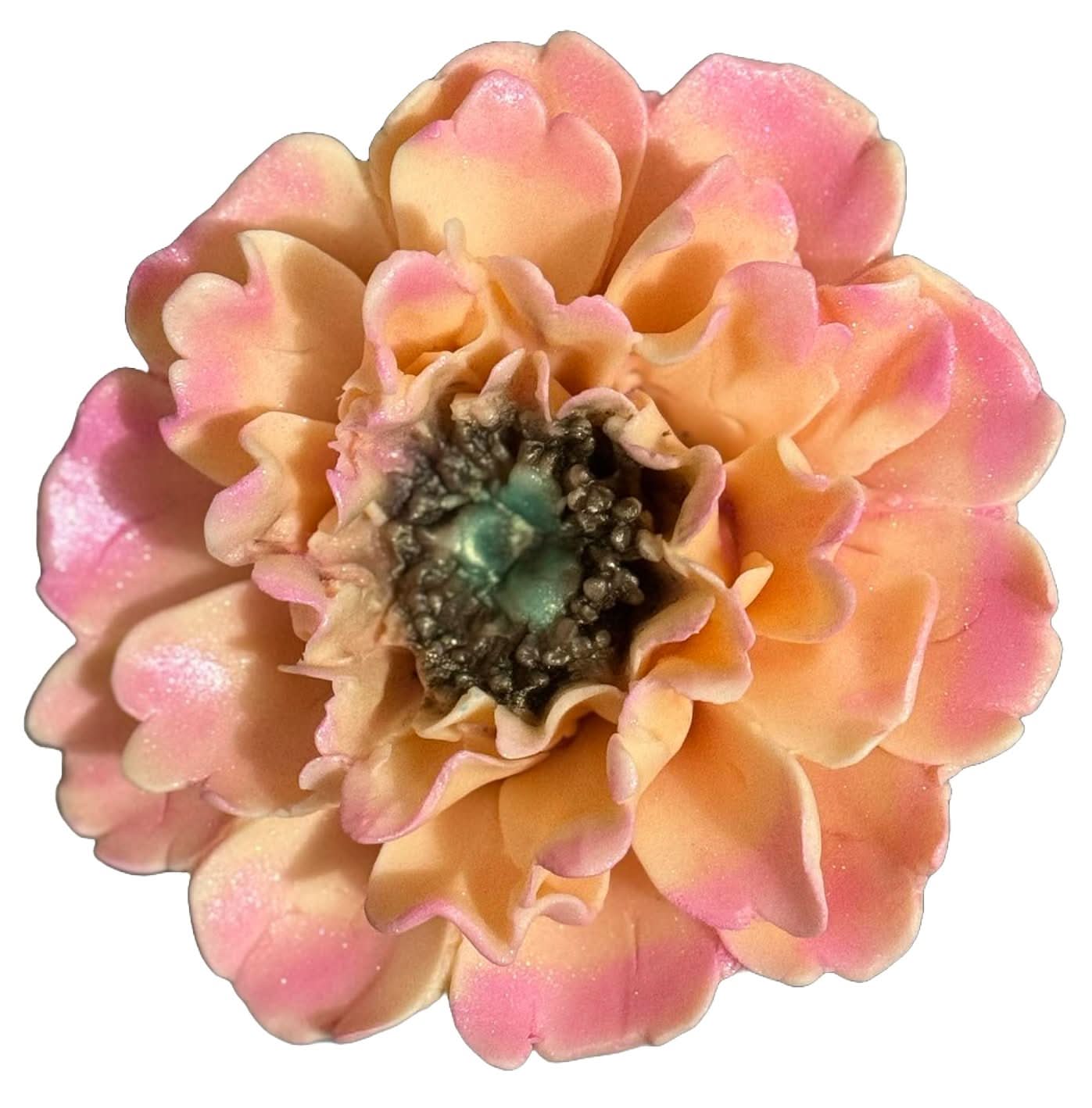 Eetbare suikerdecoratie, Zalm Pioen Suikerpasta Decoraties Nati Shop