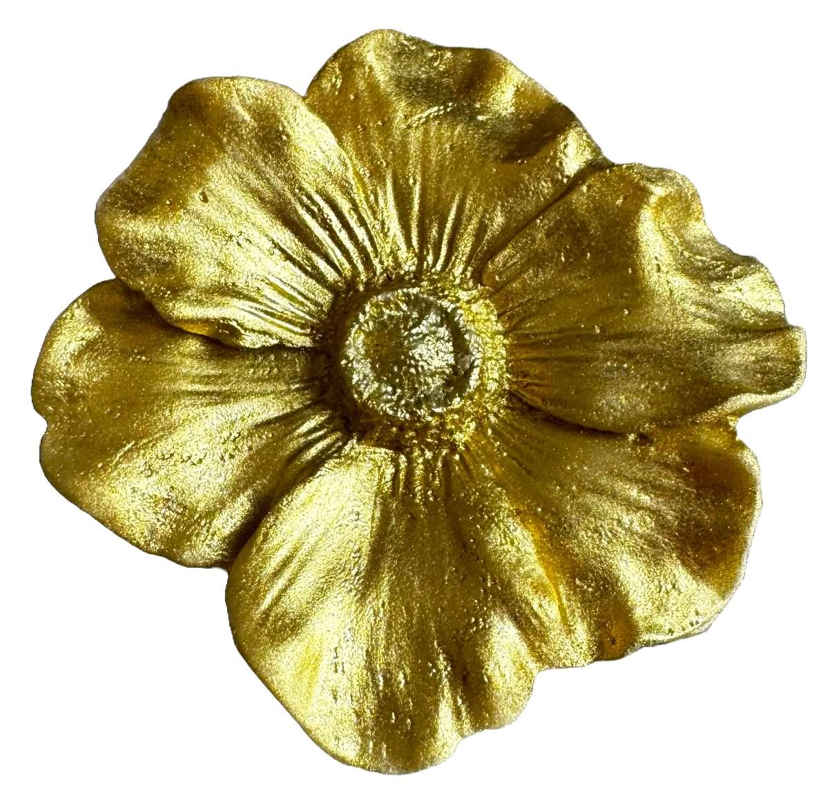 Eetbare suikerdecoratie, Gouden Camellia Decoraties van Sugar Paste Nati Shop