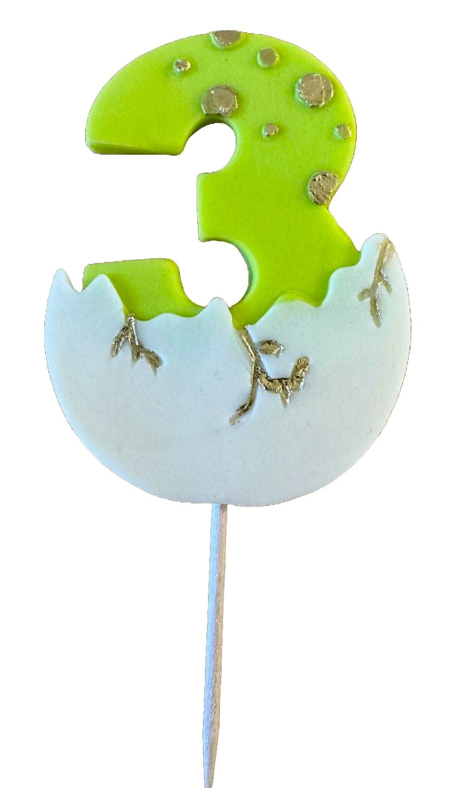 Eetbare suikerdecoratie, Cijfer 3 Suikerpasta Decoraties Nati Shop