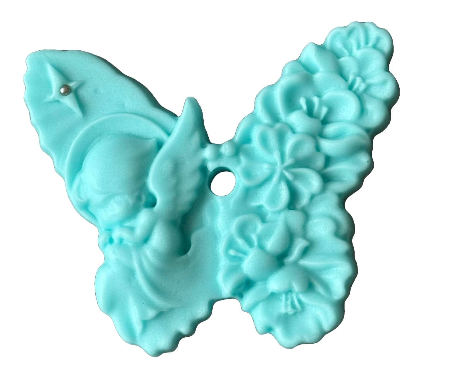 Eetbare suikerdecoratie, Vlinder met engel Decoraties van Sugar Paste Nati Shop