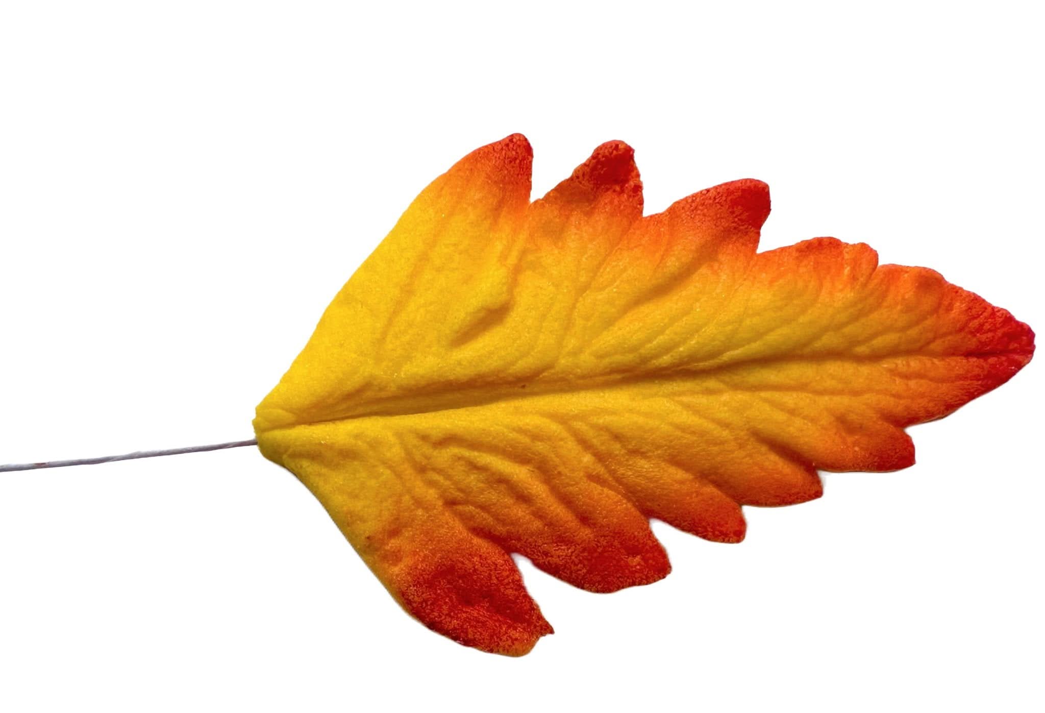 Eetbare suikerdecoratie, roodgeel blad Nati Shop