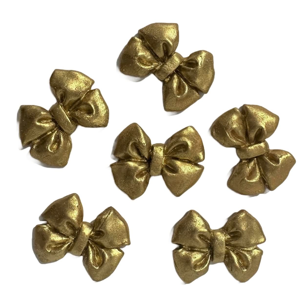 Eetbare suikerdecoratie, gouden strikken Decoraties van Sugar Paste Nati Shop
