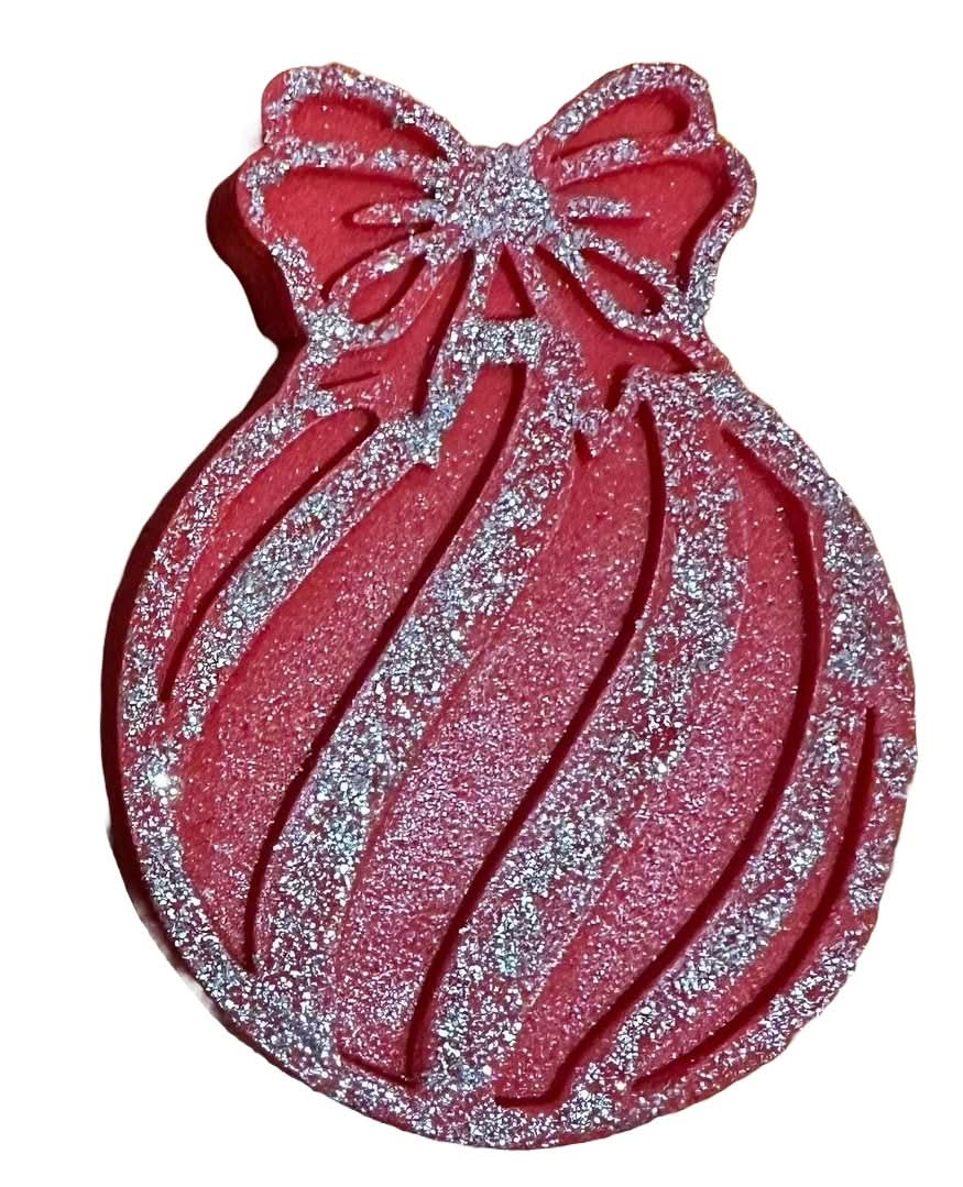 Eetbare suikerdecoratie, kerstboombol, rode Nati Shop