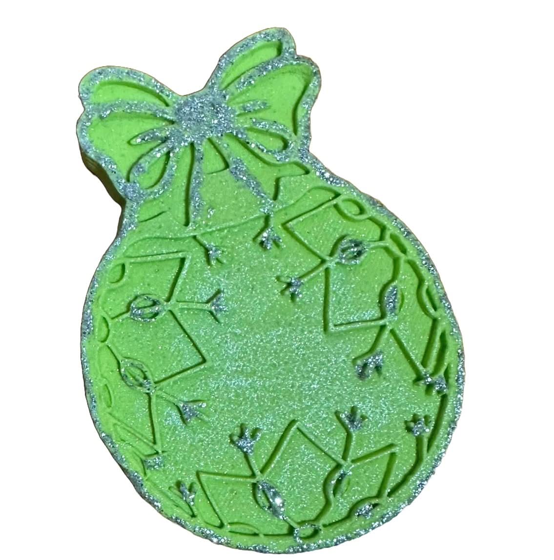 Eetbare suikerdecoratie, kerstboombol, groene decoraties van Sugar Paste Nati Shop