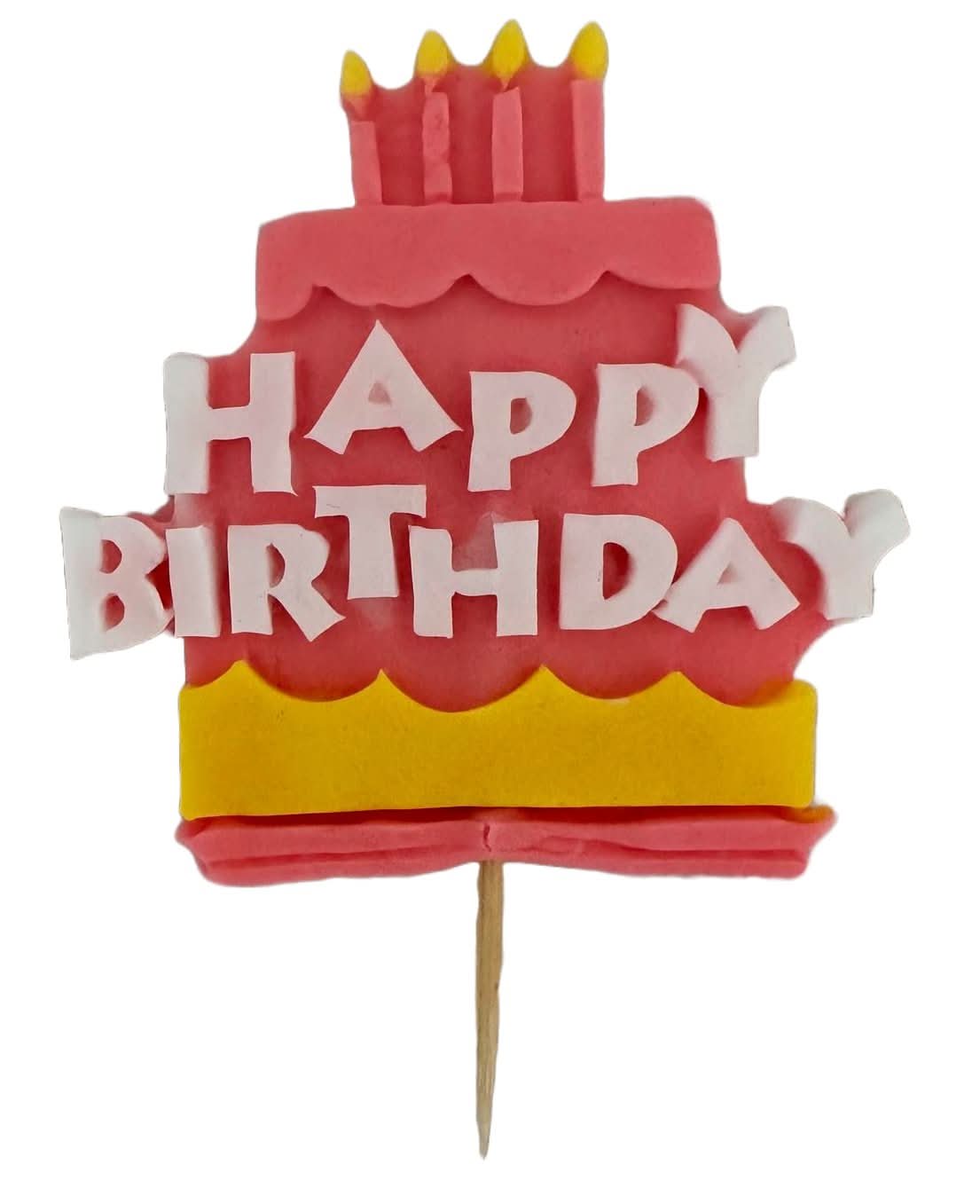 Eetbare suikerdecoratie, Happy Birthday Suikerpasta Decoraties Nati Shop