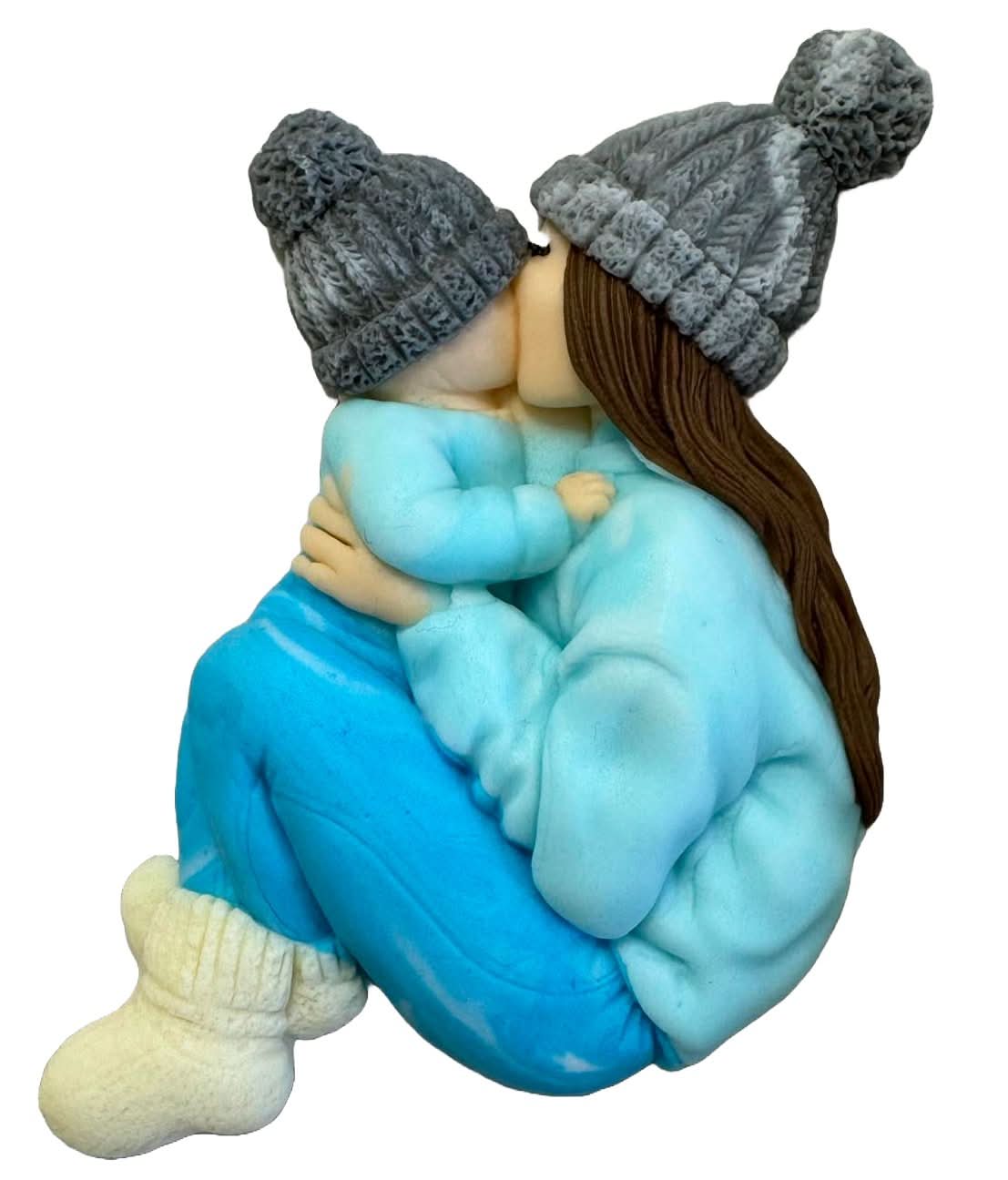 Eetbare suikerdecoratie, Moeder en zoon Suikerpasta Decoraties Nati Shop
