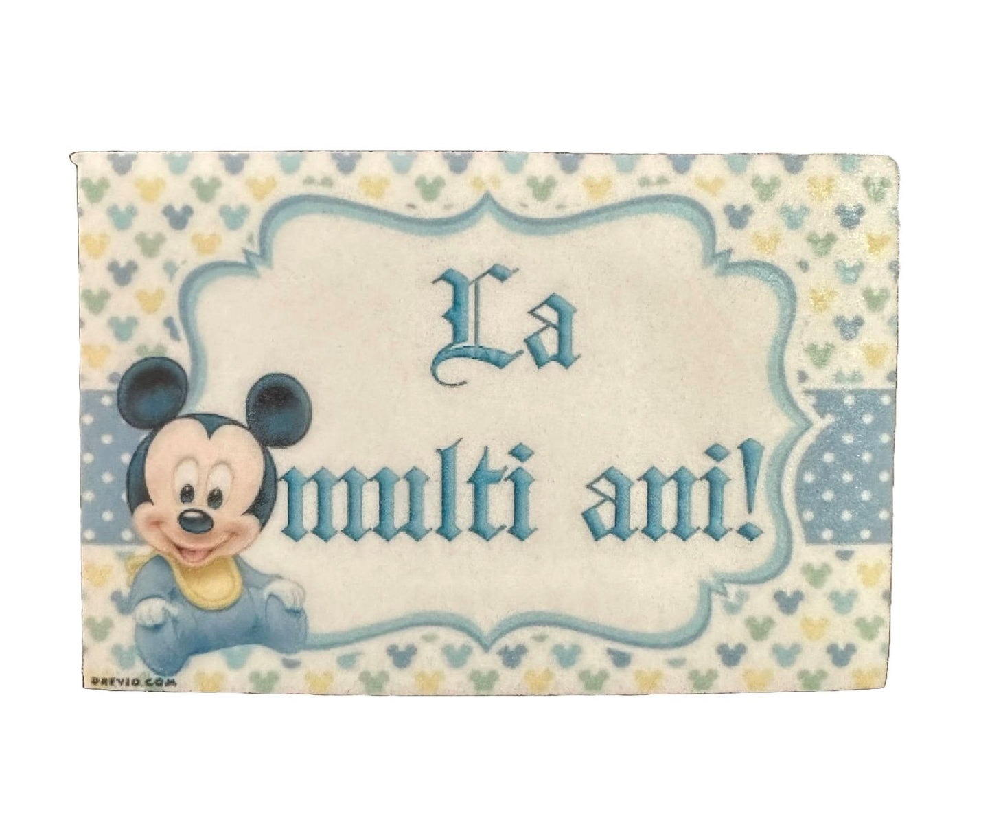 Eetbare suikerdecoratie, Mickey Mouse - "Gefeliciteerd met je verjaardag!" Nati-winkel