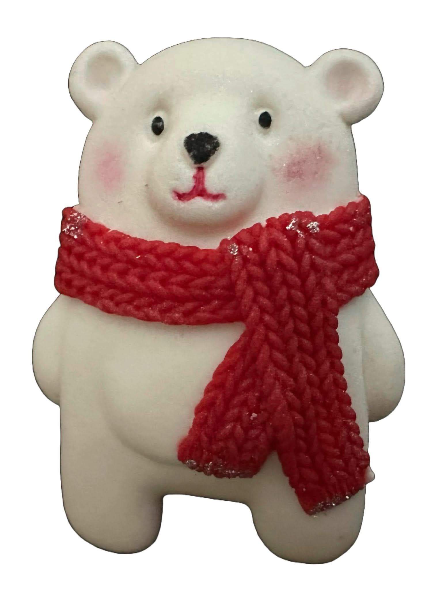Eetbare suikerdecoratie, witte teddybeer Nati Shop