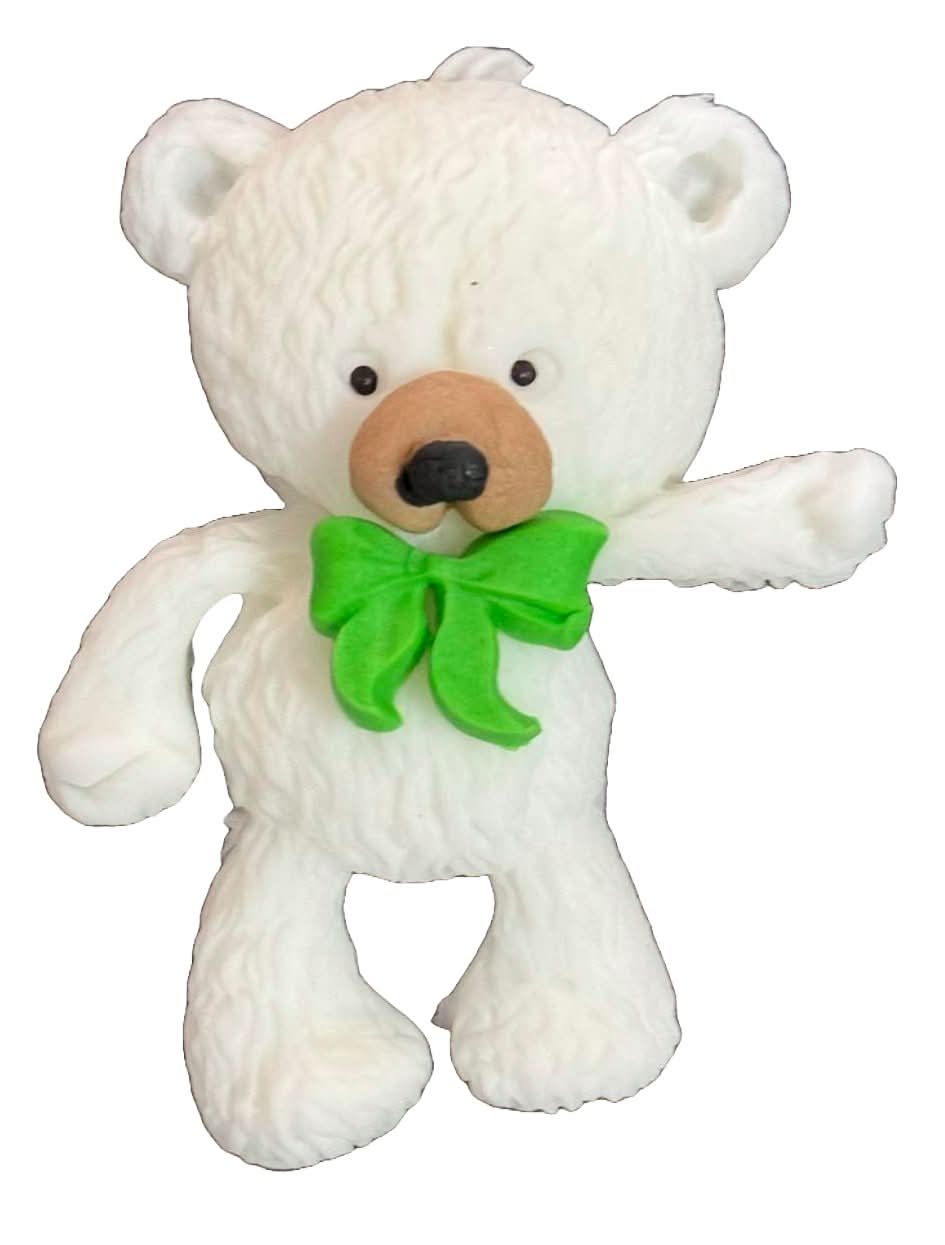 Eetbare suikerdecoratie, Teddybeer met vlinderdas Decoraties van Sugar Paste Nati Shop