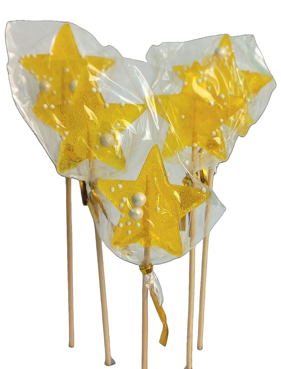 Eetbare suikerdecoratie, isomalt, geel, 1 stuk Decoraties van Sugar Paste Nati Shop
