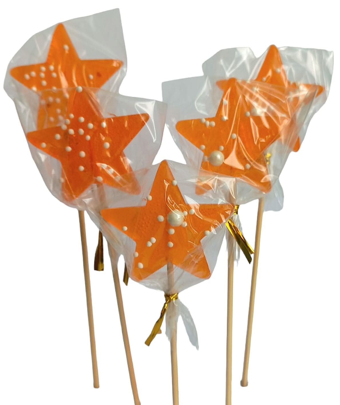 Eetbare suikerdecoratie, isomalt, oranje, 1 stuk Decoraties van Sugar Paste Nati Shop