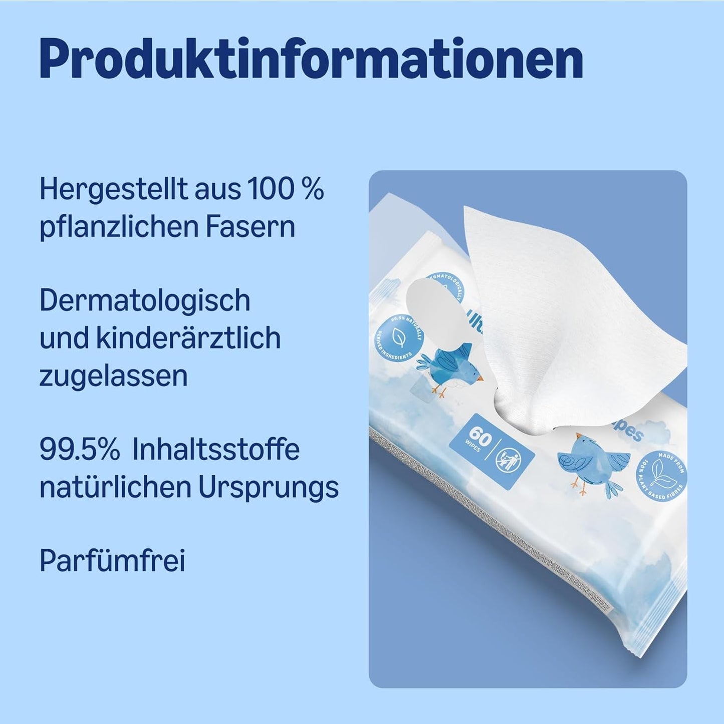 Amazon Ultra Sensitive Babydoekjes, 1080 doekjes, ongeparfumeerd, 18 stuks van 60 doekjes (voorheen Amazon-merk, identiek product)