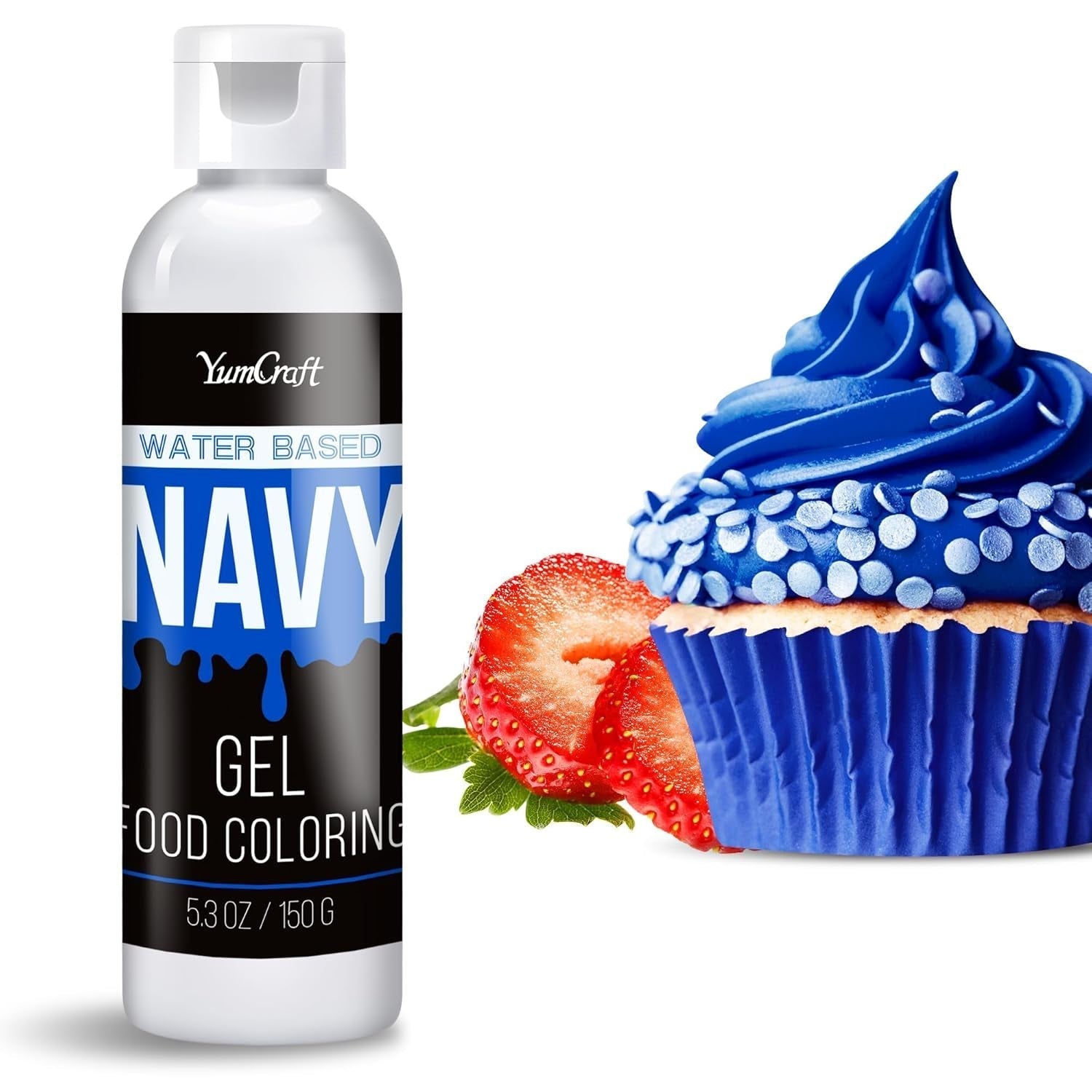 Gelvoedselkleur - Hooggeconcentreerde gelvoedselkleur voor taarten, bakken, paaseieren, drankjes - Suikervrije voedselkleur voor fondant, glazuur, slijm, taartdecoratie (rood fluweel, 150 g)