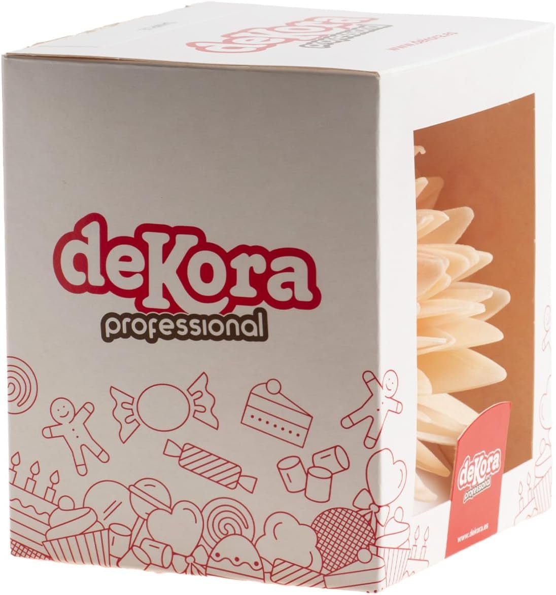dekora - Reuzebloem 12,5 cm - Herfstdahlia - Glutenvrij, lactosevrij, veganistisch - Taartdecoraties voor bruiloften, verjaardagen en desserts - Gemakkelijk te gebruiken Naty Shop Suikerpasta