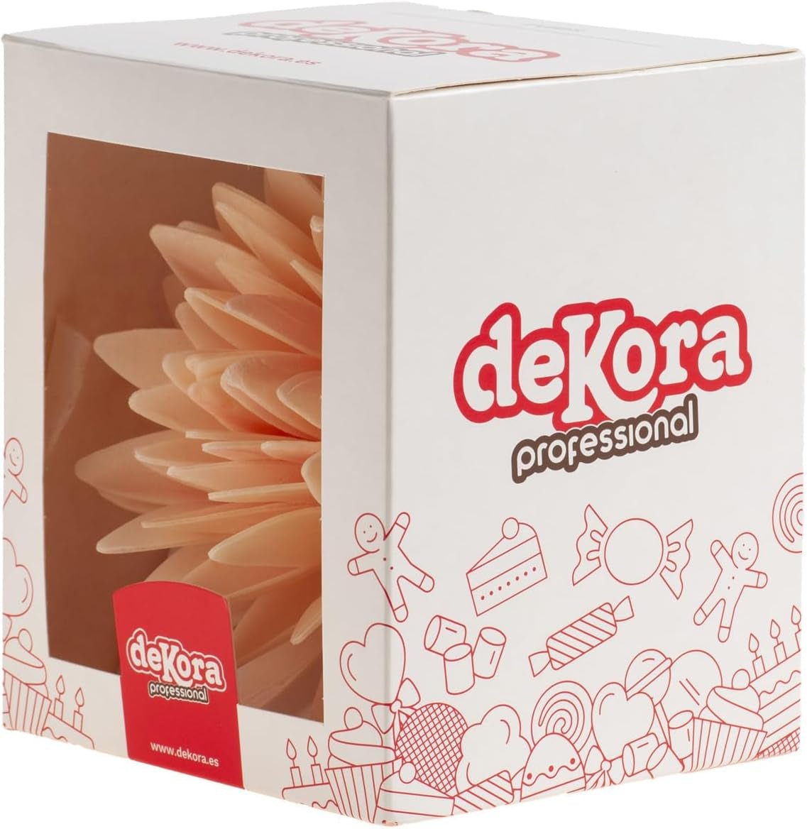 dekora - Reuzebloem 12,5 cm - Herfstdahlia - Glutenvrij, lactosevrij, veganistisch - Taartdecoraties voor bruiloften, verjaardagen en desserts - Gemakkelijk te gebruiken Naty Shop Suikerpasta