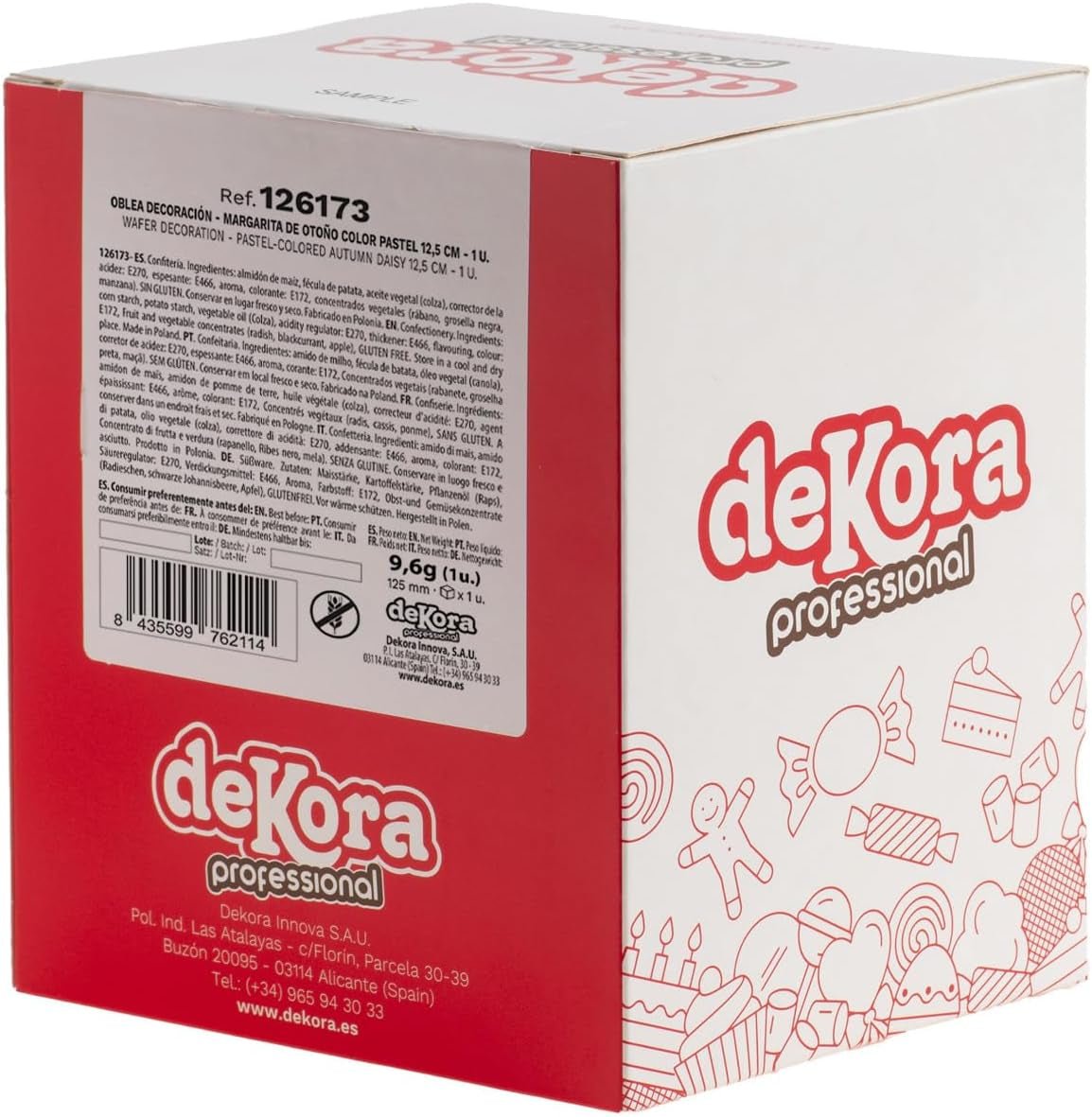 dekora - Reuzebloem 12,5 cm - Herfstdahlia - Glutenvrij, lactosevrij, veganistisch - Taartdecoraties voor bruiloften, verjaardagen en desserts - Gemakkelijk te gebruiken Naty Shop Suikerpasta