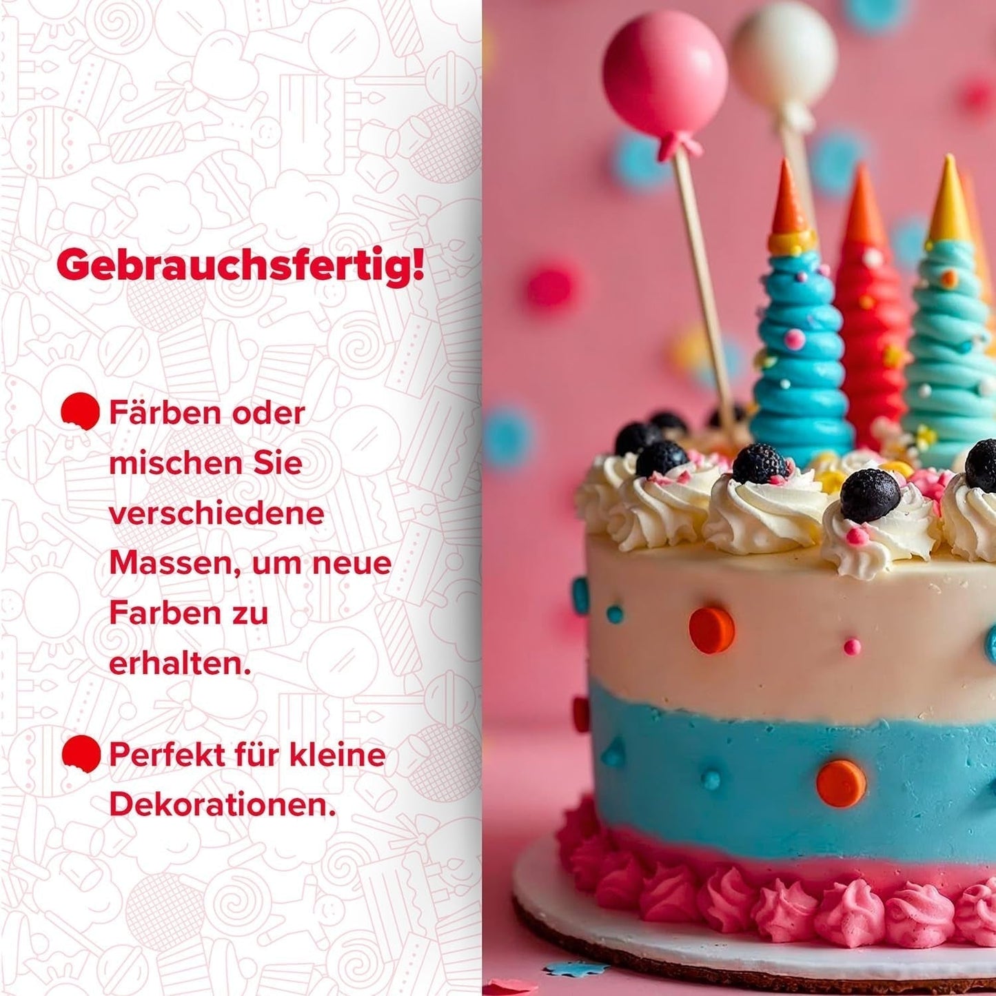Dekora - Witte suikerpasta-fondant 150g - Perfect voor taarten en bakdecoraties - Gluten- en lactosevrij - Vanillesmaak - Zacht, flexibel en gemakkelijk te vormen voor creatieve decoraties Naty Shop Suikerpasta