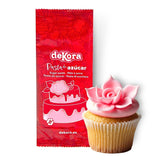 Dekora - Witte suikerpasta-fondant 150g - Perfect voor taarten en bakdecoraties - Gluten- en lactosevrij - Vanillesmaak - Zacht, flexibel en gemakkelijk te vormen voor creatieve decoraties Naty Shop Roze Suikerpasta