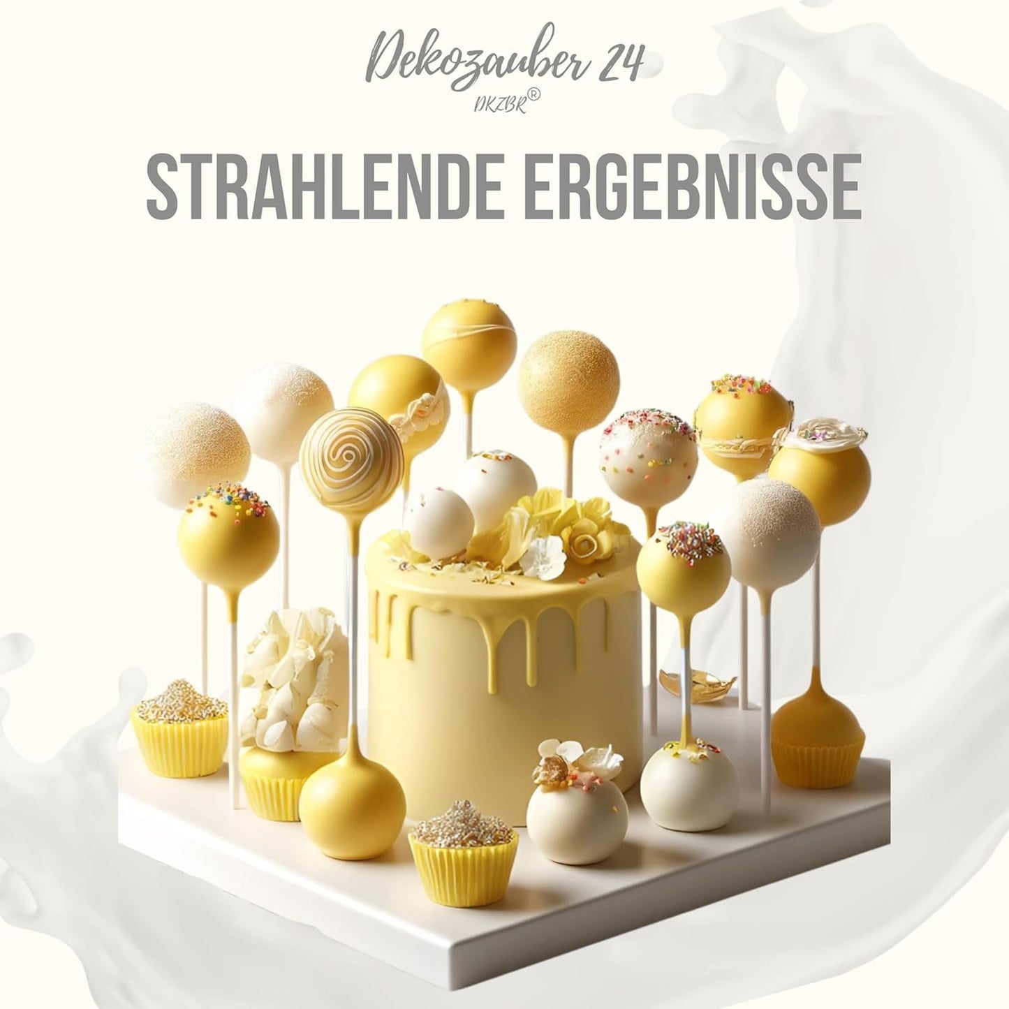 Dekozauber24 couverturedruppels, wit, 500g, met witte chocolade- en vanillesmaak, Deco Melts-chips, magnetronbestendig, voor cake pops, cakes, vlaaien, vlaaien, dripping of icing Naty Shop Suikerpaste