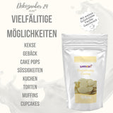 Dekozauber24 couverturedruppels, wit, 500g, met witte chocolade- en vanillesmaak, Deco Melts-chips, magnetronbestendig, voor cake pops, cakes, vlaaien, vlaaien, dripping of icing Naty Shop Suikerpaste