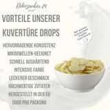 Dekozauber24 couverturedruppels, wit, 500g, met witte chocolade- en vanillesmaak, Deco Melts-chips, magnetronbestendig, voor cake pops, cakes, vlaaien, vlaaien, dripping of icing Naty Shop Suikerpaste