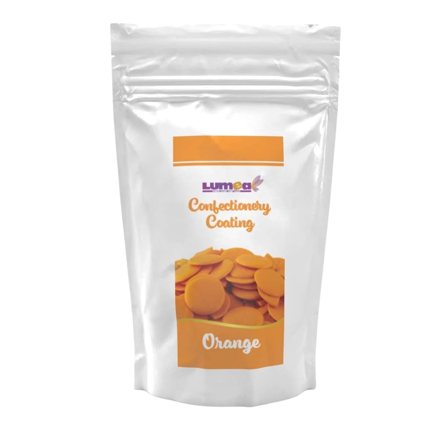 Dekozauber24 couverturedruppels, wit, 500g, met witte chocolade- en vanillesmaak, Deco Melts-chips, magnetronbestendig, voor cake pops, cakes, taarten, vlaaien, dripping of icing Naty Shop Suikerpaste Oranje