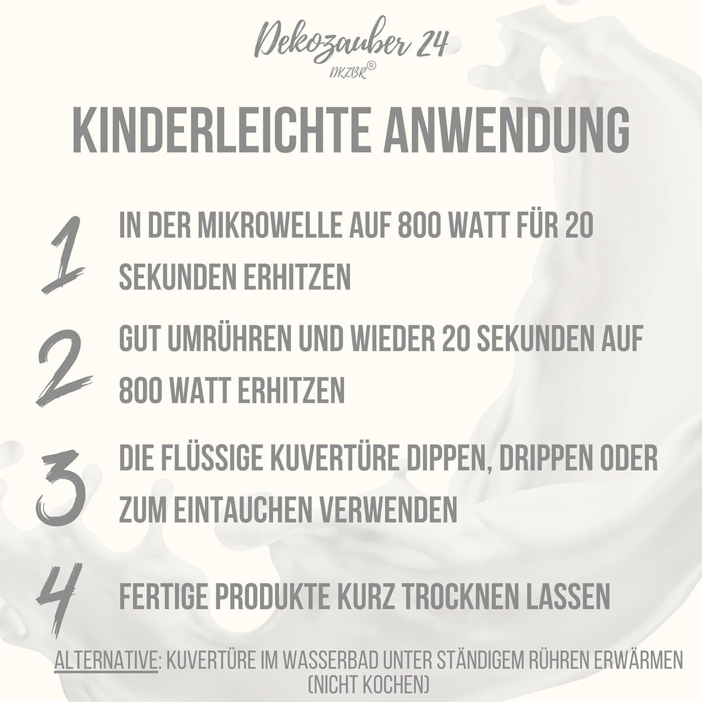 Dekozauber24 couverturedruppels, wit, 500g, met witte chocolade- en vanillesmaak, Deco Melts-chips, magnetronbestendig, voor cake pops, cakes, vlaaien, vlaaien, dripping of icing Naty Shop Suikerpaste