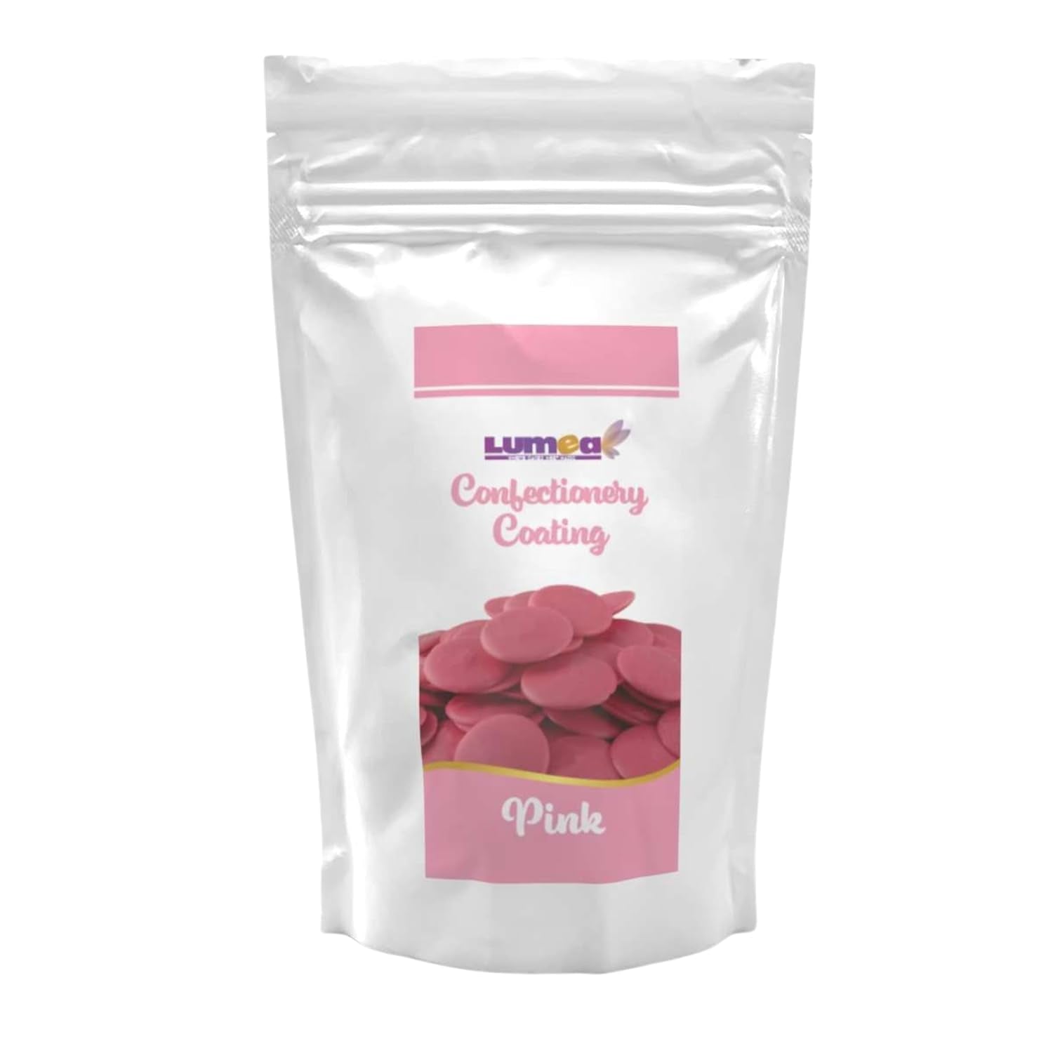 Dekozauber24 couverturedruppels, wit, 500g, met witte chocolade- en vanillesmaak, Deco Melts-chips, magnetronbestendig, voor cakepops, cakes, taarten, vlaaien, dripping of icing Suikerpasta Naty Shop Roze