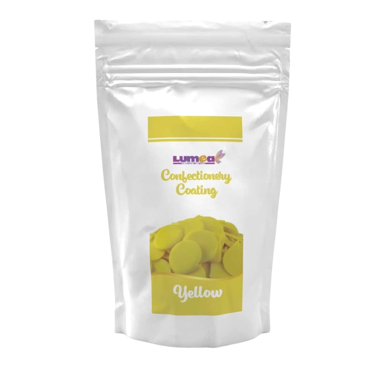 Dekozauber24 couverturedruppels, wit, 500g, met witte chocolade- en vanillesmaak, Deco Melts-chips, magnetronbestendig, voor cake pops, cakes, taarten, vlaaien, dripping of icing Naty Shop Suikerpaste Geel