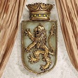 Design Toscano Middeleeuws schild Verticale leeuw, wandsculptuur Beeldjes en sculpturen Naty Shop