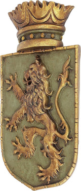 Design Toscano Middeleeuws schild Verticale leeuw, wandsculptuur Beeldjes en sculpturen Naty Shop