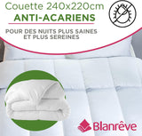 Serenité dekbed - Anti-mijtbehandeling - Gehard 300 G/M² - 240 X 220 Cm - Voor tweepersoonsbed - Machinewasbaar, wit Dekbedden en dekbedden Naty Shop