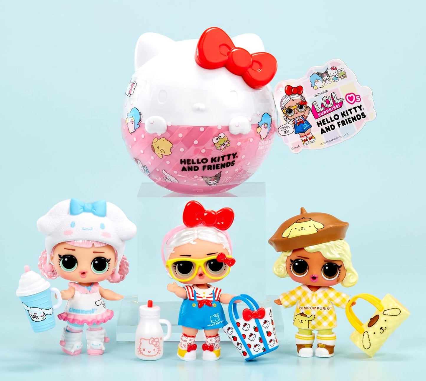 LOL Verrassing! Love Hello Kitty and Friends - 1 pop met 7 verrassingen, willekeurige selectie, 8 verzamelobjecten, voor kinderen vanaf 4 jaar, roze