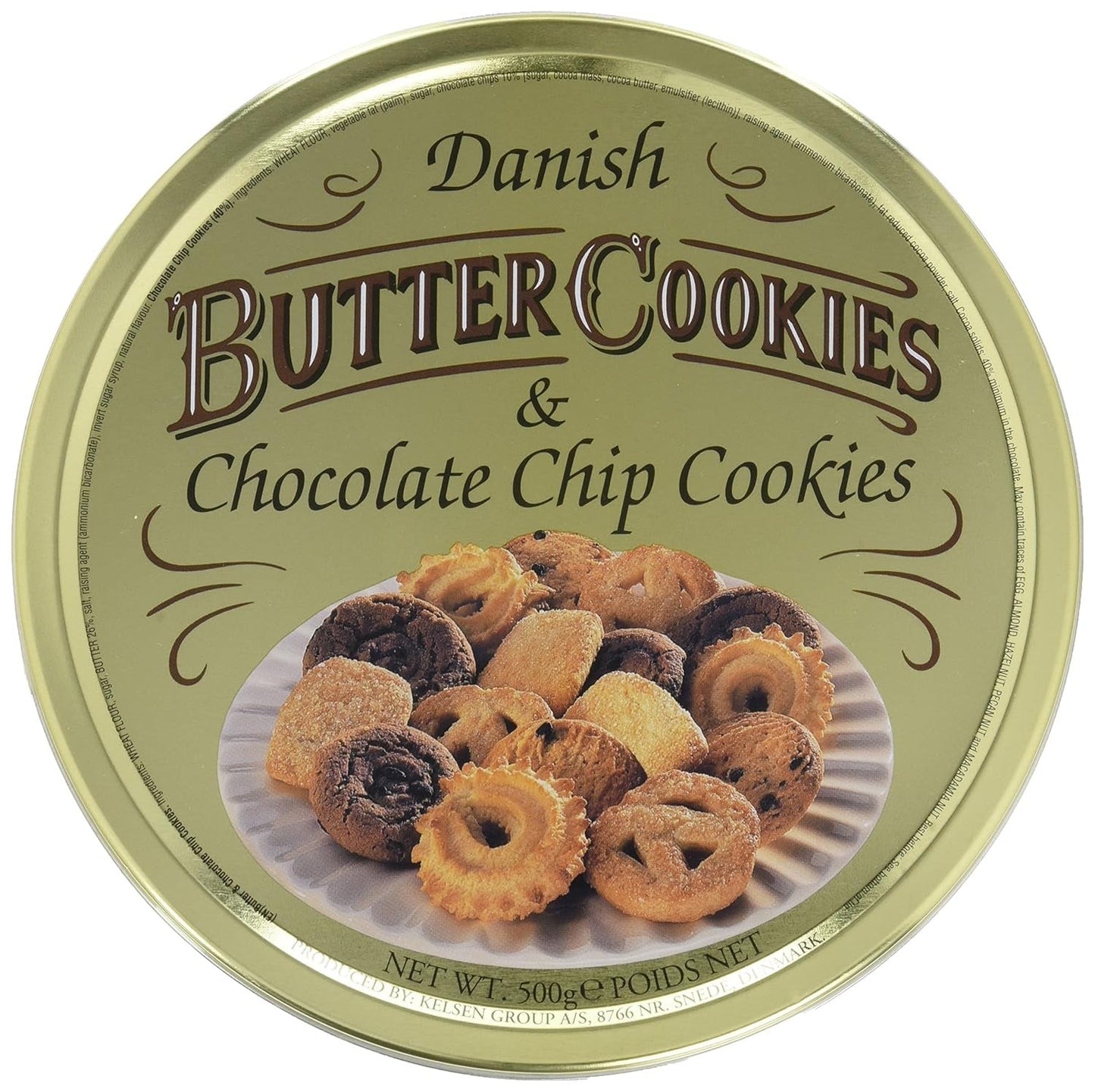Deense boterkoekjes en chocoladekoekjes, Deense boterkoekjes, Koekjesmix in blik, 500 g
