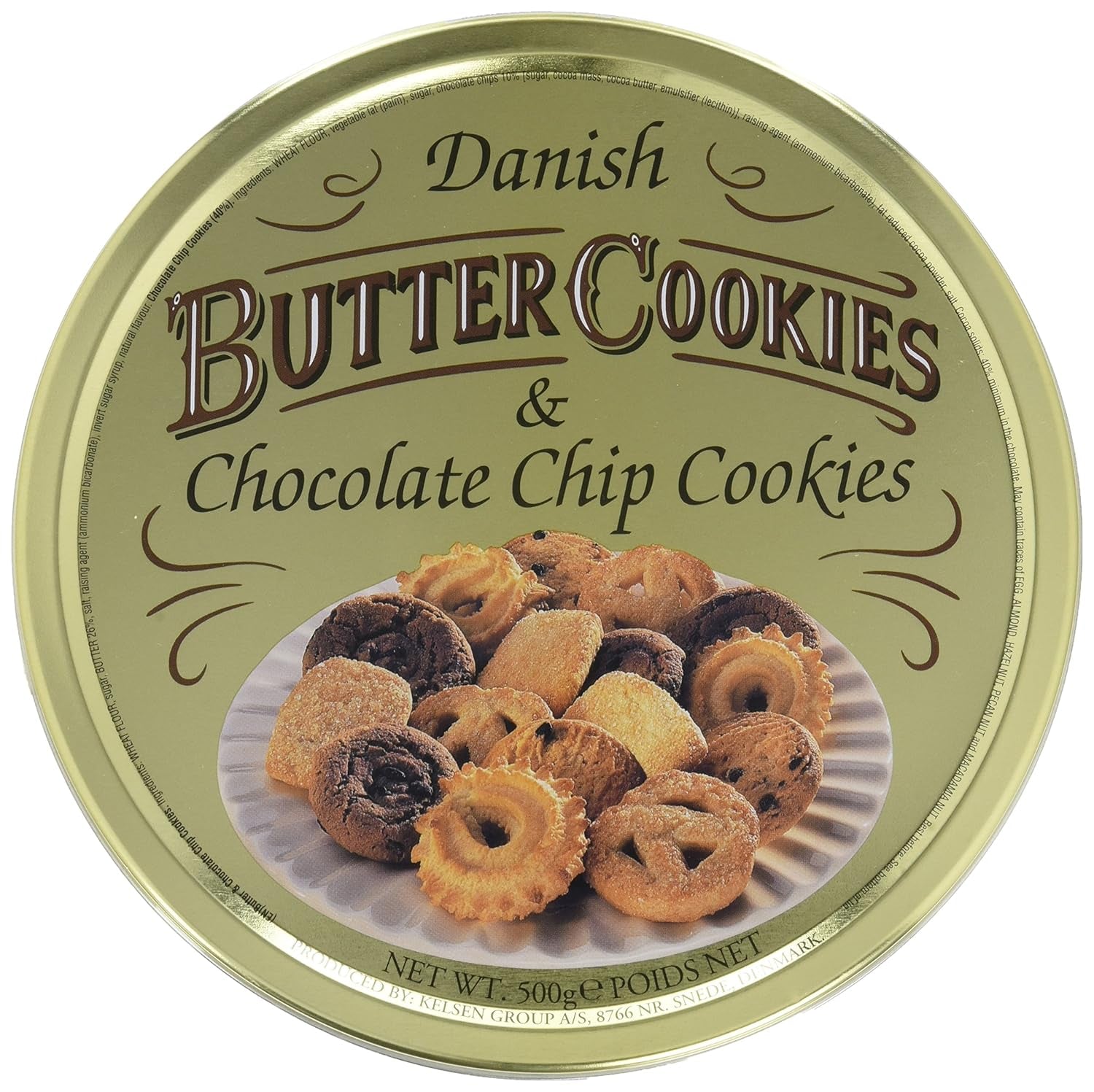 Deense boterkoekjes en chocoladekoekjes, Deense boterkoekjes, Koekjesmix in blik, 500 g