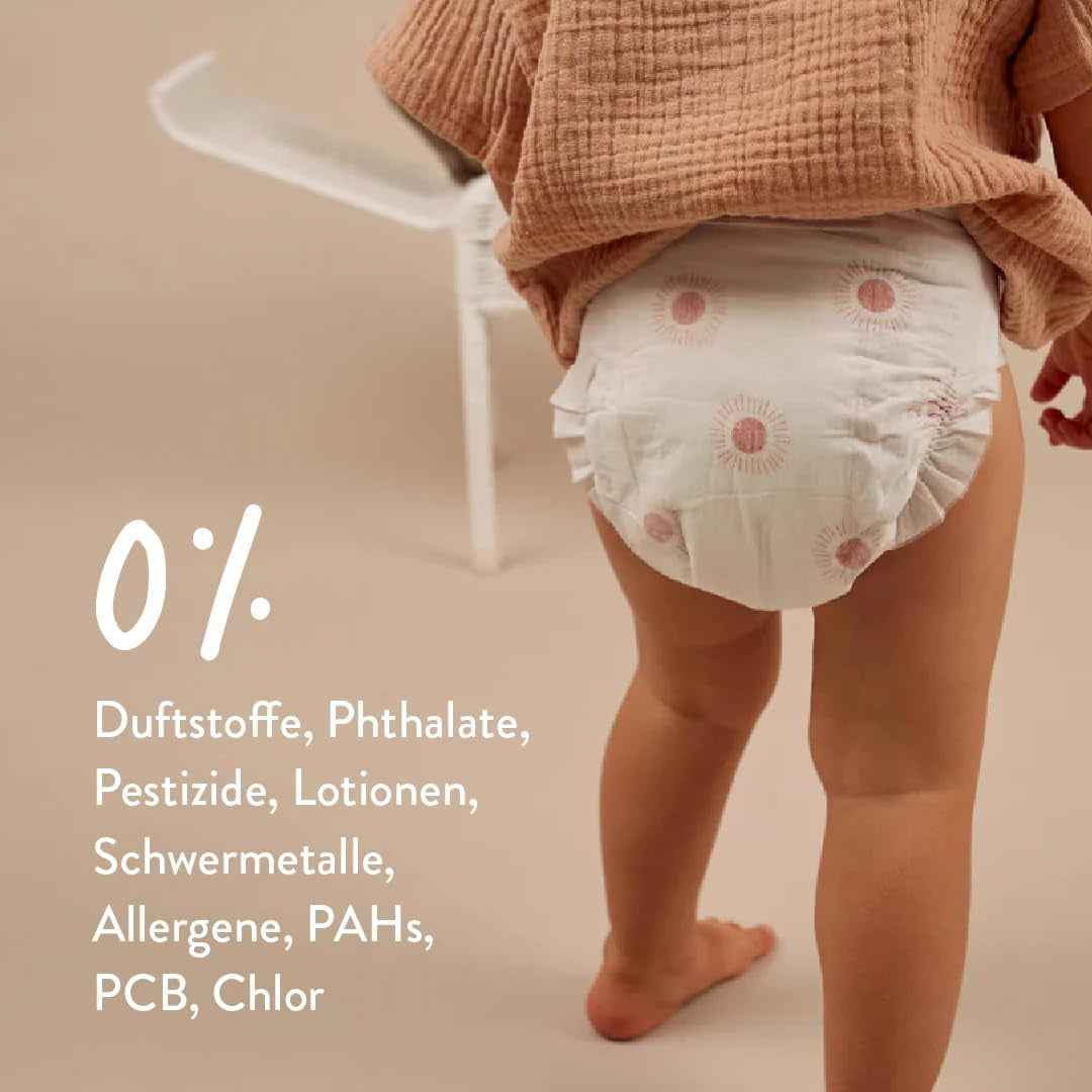 Babyluiers, maat 3M (4-8 kg) - 1 zak van 28 - Geen schadelijke stoffen, milieuvriendelijk, zeer absorberend, geschikt voor nachtgebruik, ultradun en zacht - Gemaakt in Denemarken