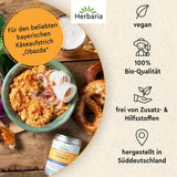 Herbaria Obazd wel! bio 90g M-Dose – Bio-Gewürzmischung bayerischen Biergartenklassiker Obazda – voor Brotaufstriche, Käsegerichte, Käsefondue – Raclette Gewürz - in nachhaltiger Aromaschutz-Dose