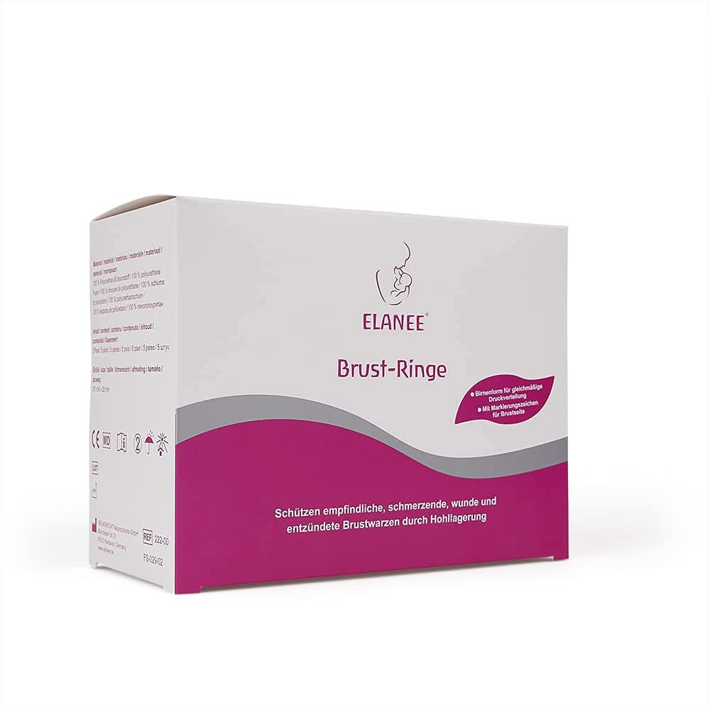ELANEE Brust-Ringe, Schutz Der Brustwarze Bh-Kontakt Durch Hohllagerung, Ideal Bei Wunden, Entzündeten Brustwarzen Durch Stillen, 10 Stück (222-00) Accessoires Voeding en borstvoeding Bebe Naty Shop