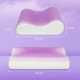 HOMCOM Memory Foam Kussen Neksteunkussen met afneembare hoes 2 Hoogte Ergonomisch 2S Responsief nekkussen voor verschillende slaapposities 60x40cm Crème Wit