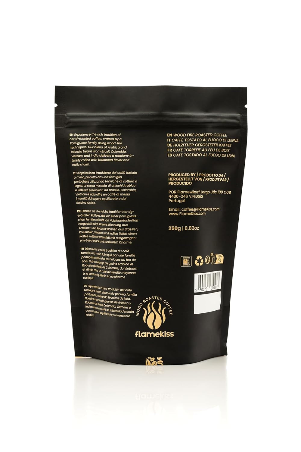Koffiebonen 250g – Hoogwaardige Arabica- en Robusta-espressobonen, handgebrand in hout, voor de volle en aromatische smaak van koffiebonen