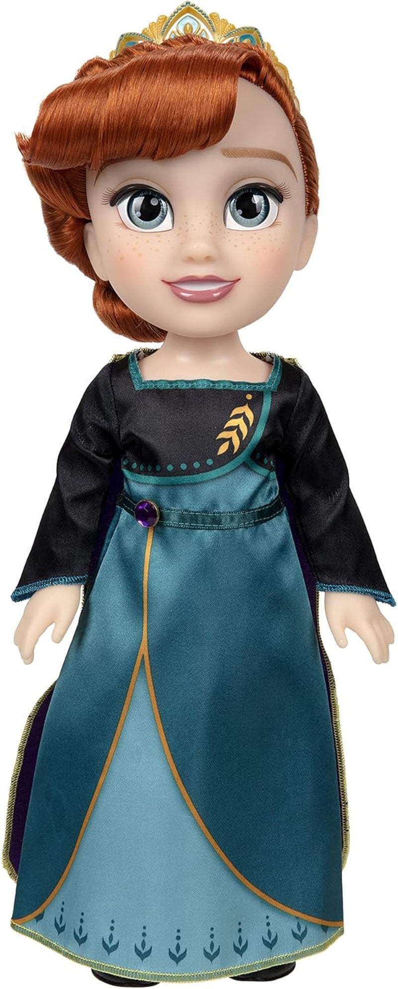 Disney Frozen 2 Anna-pop - een 35 cm grote beweegbare pop in een iconische mode-jurk met het Arendelle-embleem en een tiara voor extra plezier, voor meisjes vanaf 3 jaar