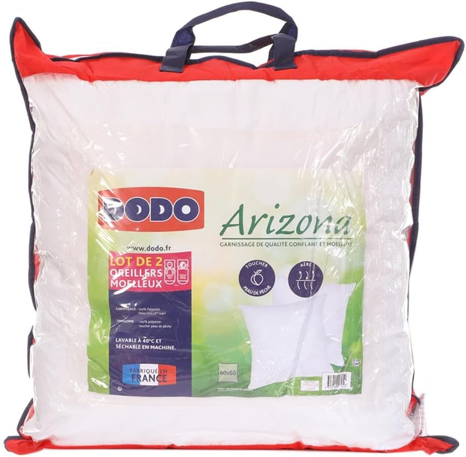 DODO 2-delig, ultrazacht, 60 x 60 cm, zacht comfort, 2 Arizona-kussens, luchtcirculatie en opblaasbaar, machinewasbaar op 40°C Naty Shop standaardkussens Standaardtitel