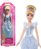 Mattel DISNEY Prinses Assepoester - Gelede pop met sprankelende outfit, afneembare schoenen en tiara, gekamd haar voor stylingplezier, voor kinderen vanaf 3 jaar, HLW06