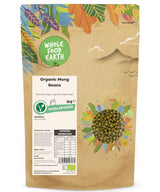 Wholefood Earth Organic Mung Beans 2kg | Niet-GMO | Veganistisch | Rijk aan vezels | Rijk aan eiwitten | Gecertificeerd biologisch