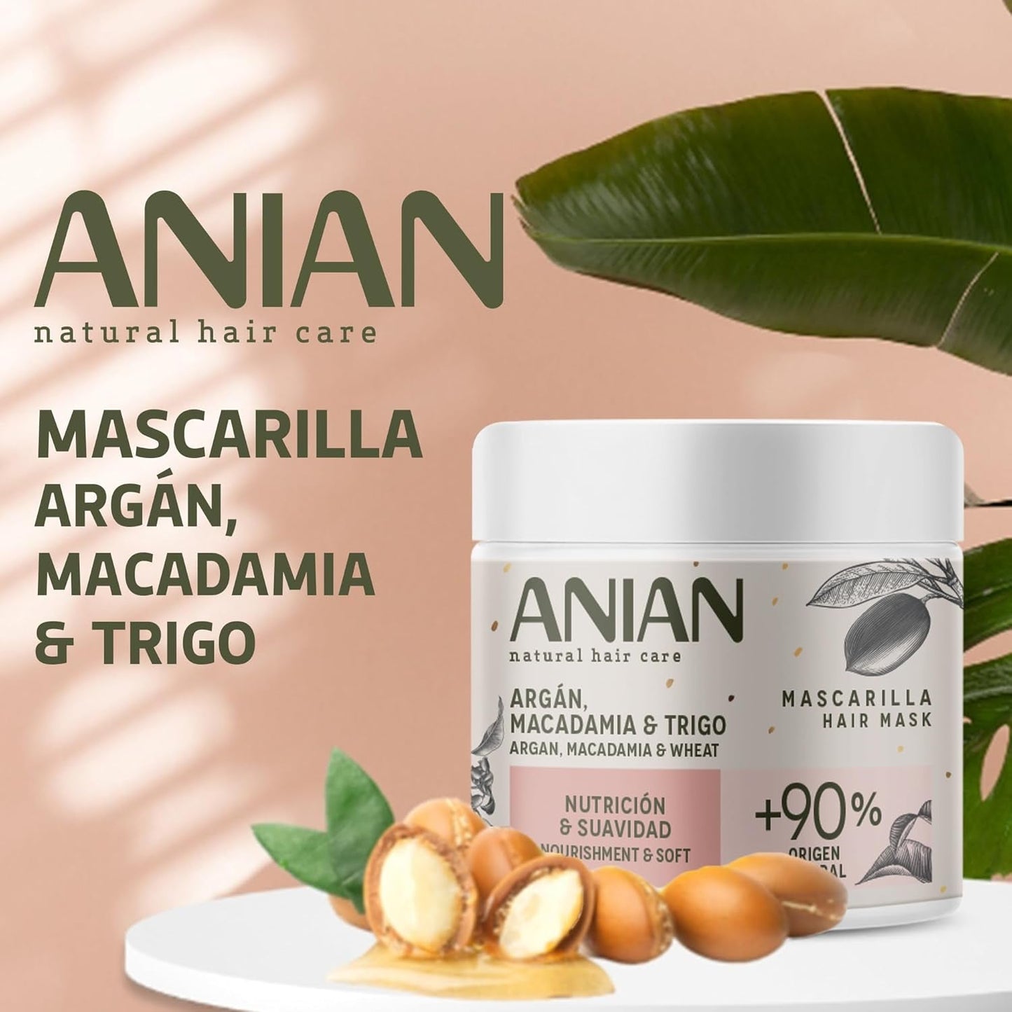 ARGÁN nutrition y suavidad mascarilla 350 ml Haarmasker Naty Shop